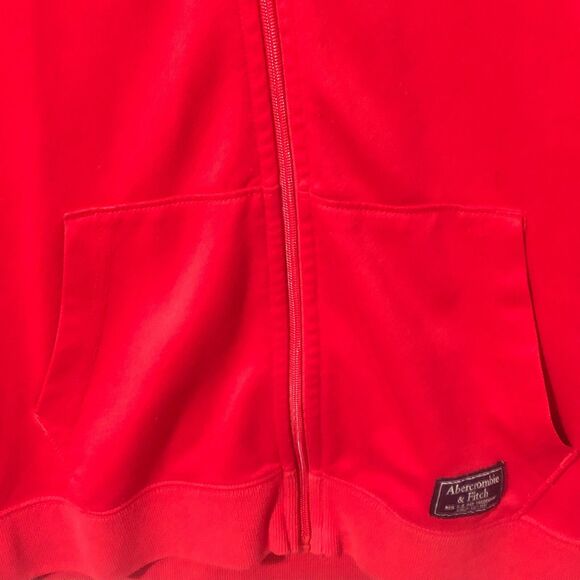 Abercrombie & Fitch L Y2K Logo Sleeve Vtg Mens Full Zip Sweatshirt Jacket Preppy - Picture 8 of 9